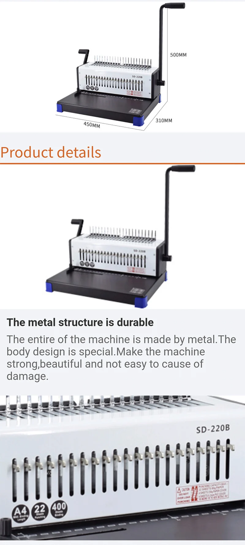 21 holes manual comb binding machine office comb binder coil book binding machines book binder machine