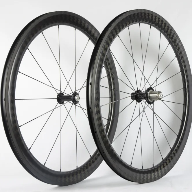 

TB2361 700c Carbon Fiber Wheel set Cycling Clincher Carbon Wheels Road Bike Bicycle Wheelset T11 hub A1 braking surface, Black