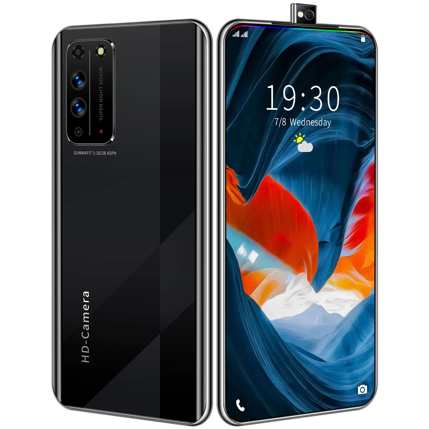 

New X10PRO mobile phone 7.2inch Digging Screen unlocked Call smart phones strong 10 Core tecno phones 5g smartphone