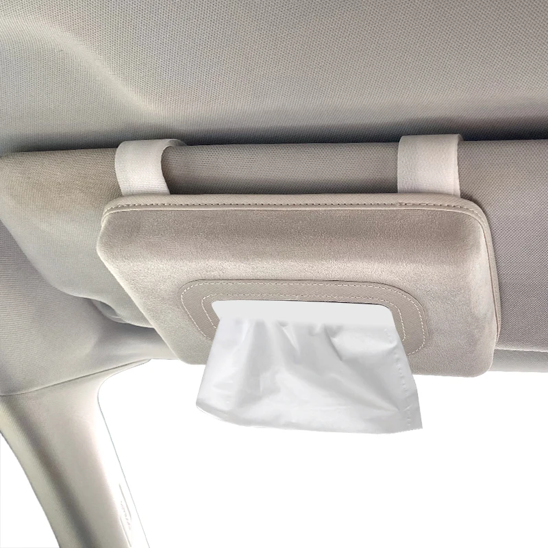 

Tissue Box Leather Car Tissue Box Napkin Holder Sun Visor Hanging Storage Box For Car Back Seat Hanging Paper Holder, Pink/purple/blue/gray