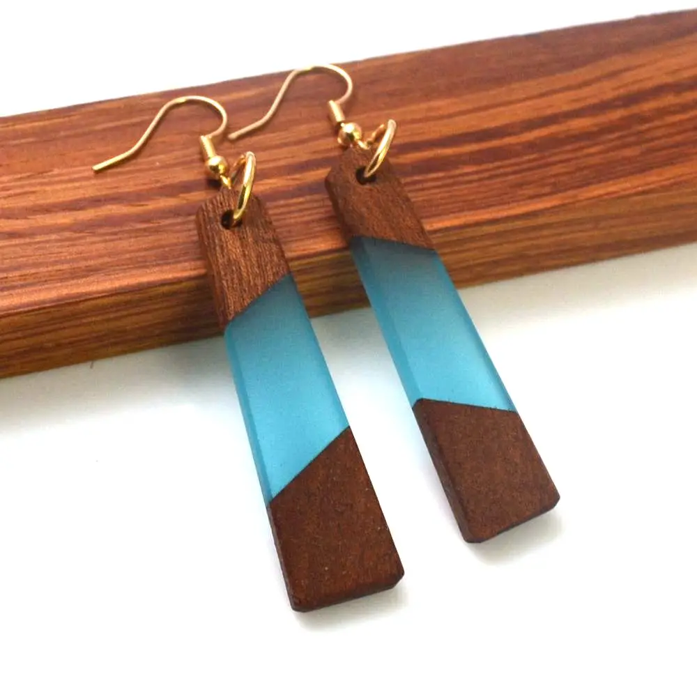 

Fashion earrings women's gifts ancient wood resin with special handmade jewelry