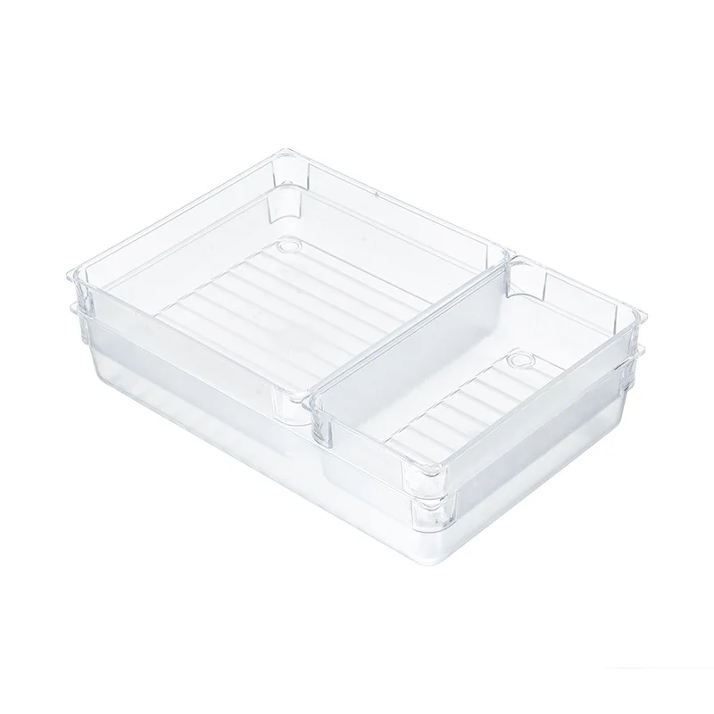 

PS Desk Drawer Organizer Trays for Makeup Dresser Kitchen Office, Clear