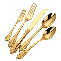 

modern silverware cutlery set inox wholesale wedding 18/10 stainless steel gold flatware set