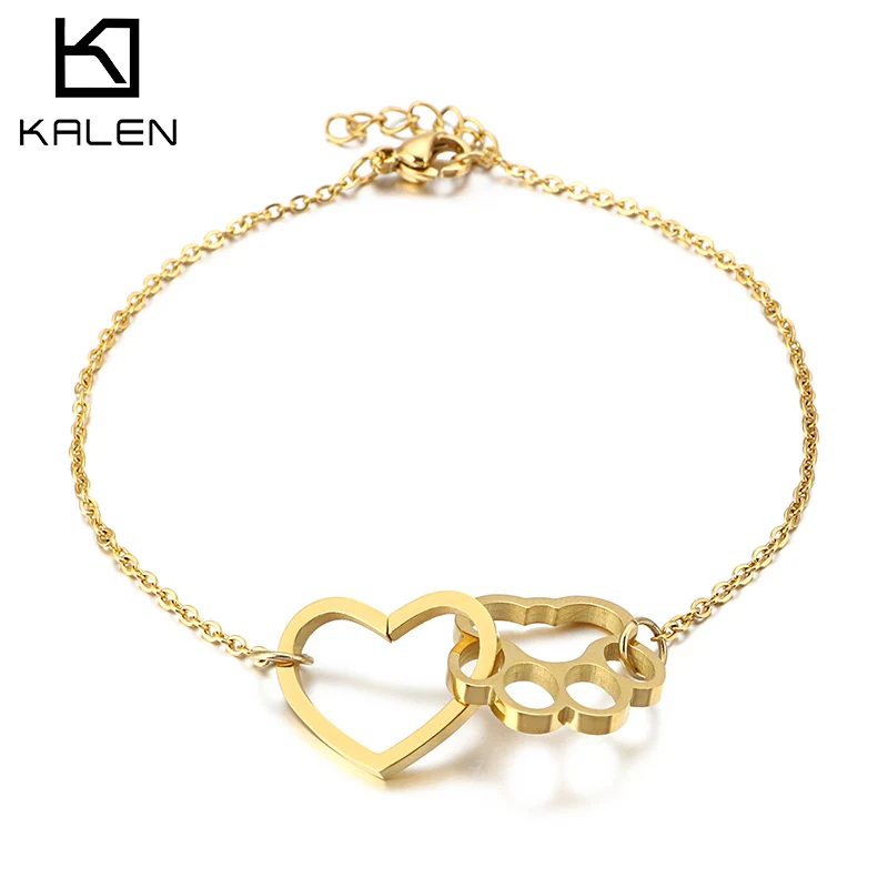 

Wholesale Stainless Steel Jewelry Handmade Gold Plated Charm Bracelets Women, Silver/gold/rose gold