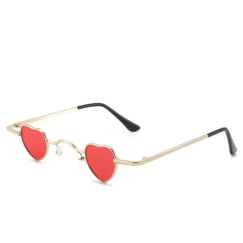 

Men's Hip Hop Sunglasses Heart Shaped Retro Funny Small Frame Sunglasses for Women, 9 colors