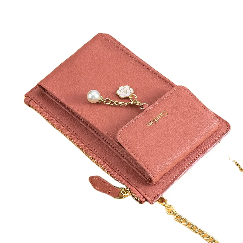 

2020 custom women wallets low price short Fashion coin bag pu learher wallet, Black and brown