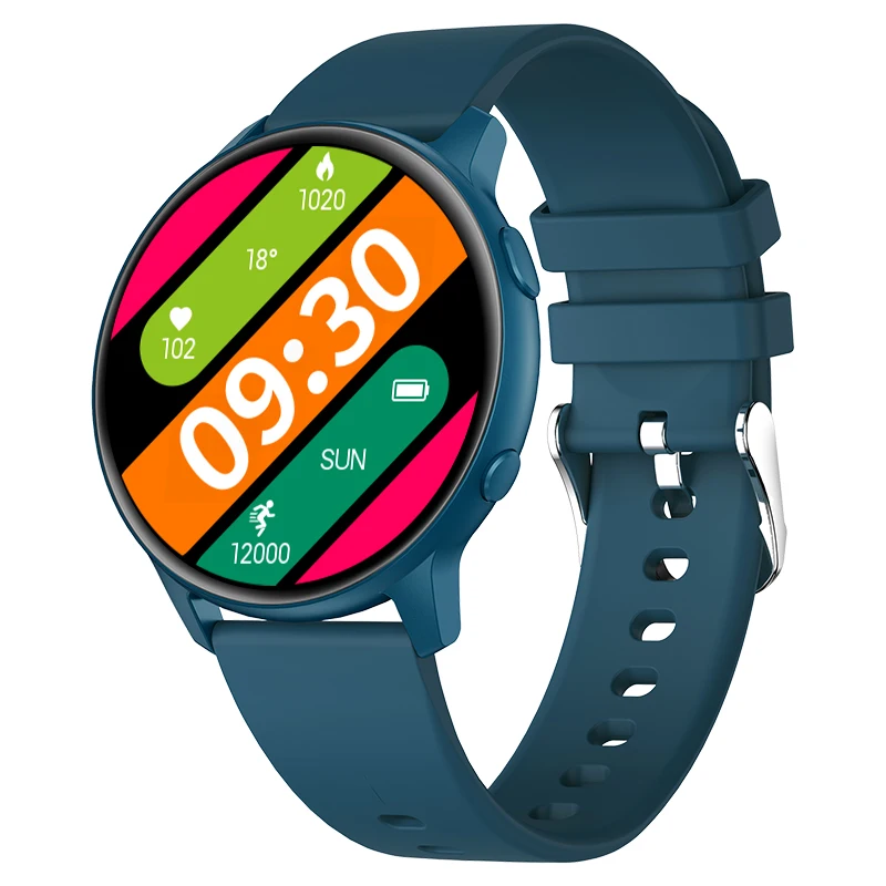 

2022 New Round Women Lady Dafit 7 Days Battery Life Swimming Waterproof Design MX1 Mini Game Smart Watch