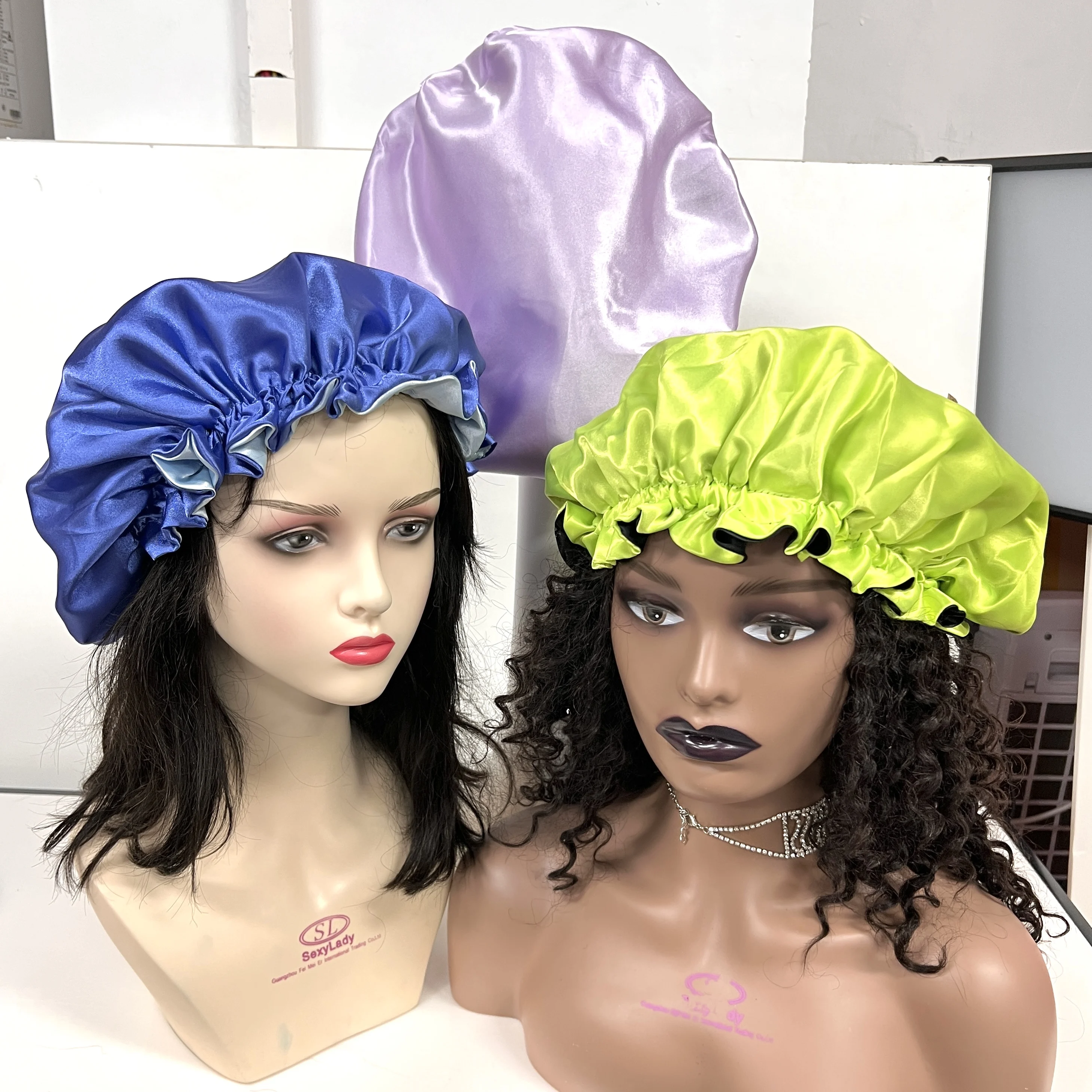 

best price for Wholesale custom women's adult and kids silk satin bonnet hair bonnets