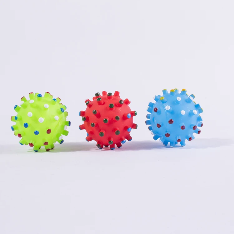 

Custom Creative Fun Pet Toy Barbed Ball Dog Toy Dog Teeth Grinding Sound Toy, Picture color