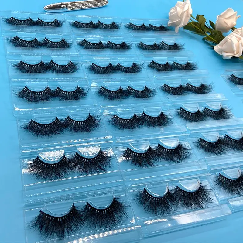 

Best seller products real mink strip eyelashes lash case fluffy dramatic 25 mm mink lash strips 25mm mink eyelash