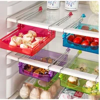 

transparent Fridge Drawer organizer plastic storage organizer Freezer Shelf Holder