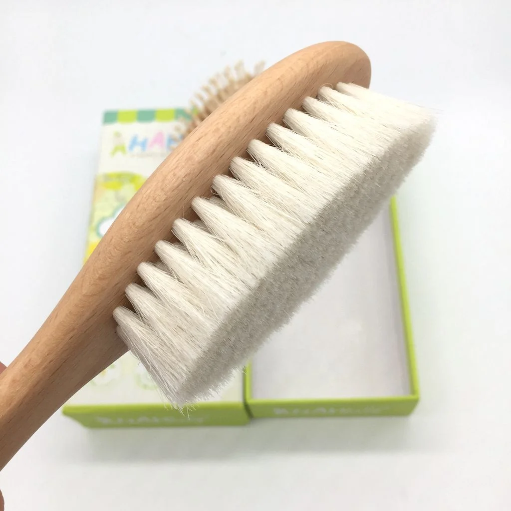 

wooden baby brush set with natural goat hair