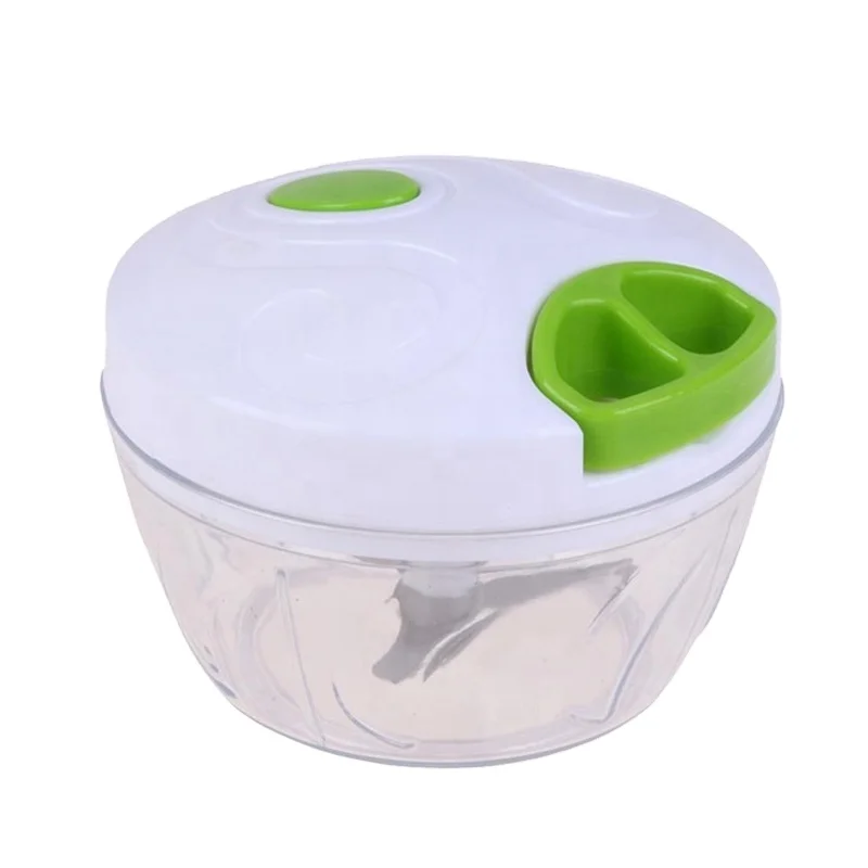 

Kitchen Multifunction Mini Hand Pull Food Processor Cutter Shredder Blender Garlic Puller Manual Vegetable Chopper, White