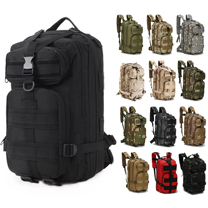

Travel Outdoor Rucksack 3P Army Military Tactical Backpack for Hiking Camping Walking, 14 colors