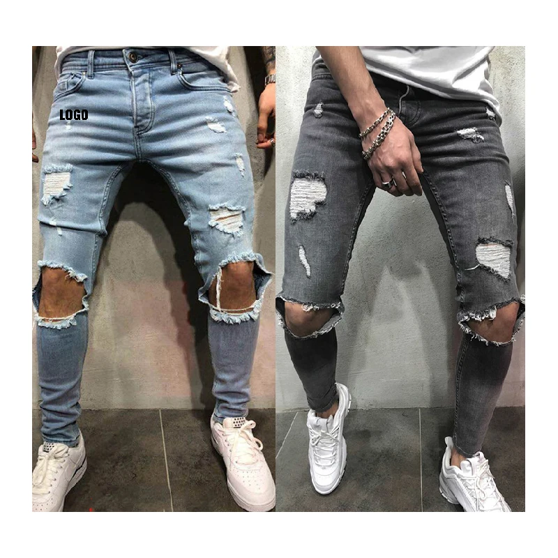 

Free shipping Wholesale Men's Distressed Destroyed Badge Pants Art Patches Skinny Slim Trousers Men Denim Jeans Pants, Customized color