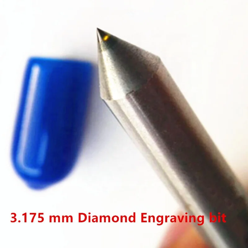 3.175mm 3mm Điểm khắc kim cương bit bộ định tuyến kim cương kim loại kéo khắc cho đá gốm thủy tinh nhôm