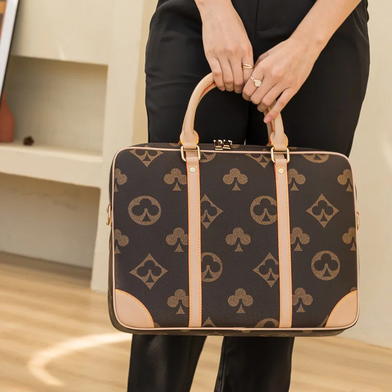 

2022 Large capacity Classic Laptop bag Large pattern High Quality Briefcase popular brand business document bag