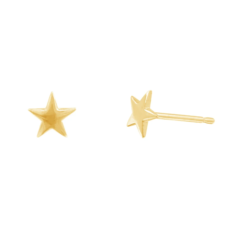 

women fashion jewelry 18k gold vermeil popular jewelry trendy 925 sterling silver simple style star stud earrings