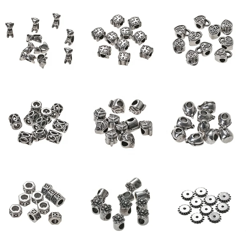 

Buhhda / Lion / Animal Head Charm Beads For Bracelet Making , Stainless Steel Charm Connector For Jewelry Making