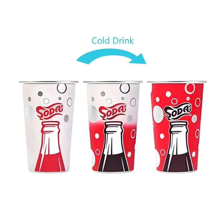Custom Logo Reusable Food Grade Aluminum Cup Drop Resistant Commercial Cola Beer Cup for Party Bar Cold Drink Cup