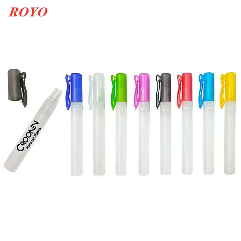 

wholesale colored Plastic Perfume spray Pen Plastic Fragrance Bottle sprayer empty 8ml pressure sprayer bottle