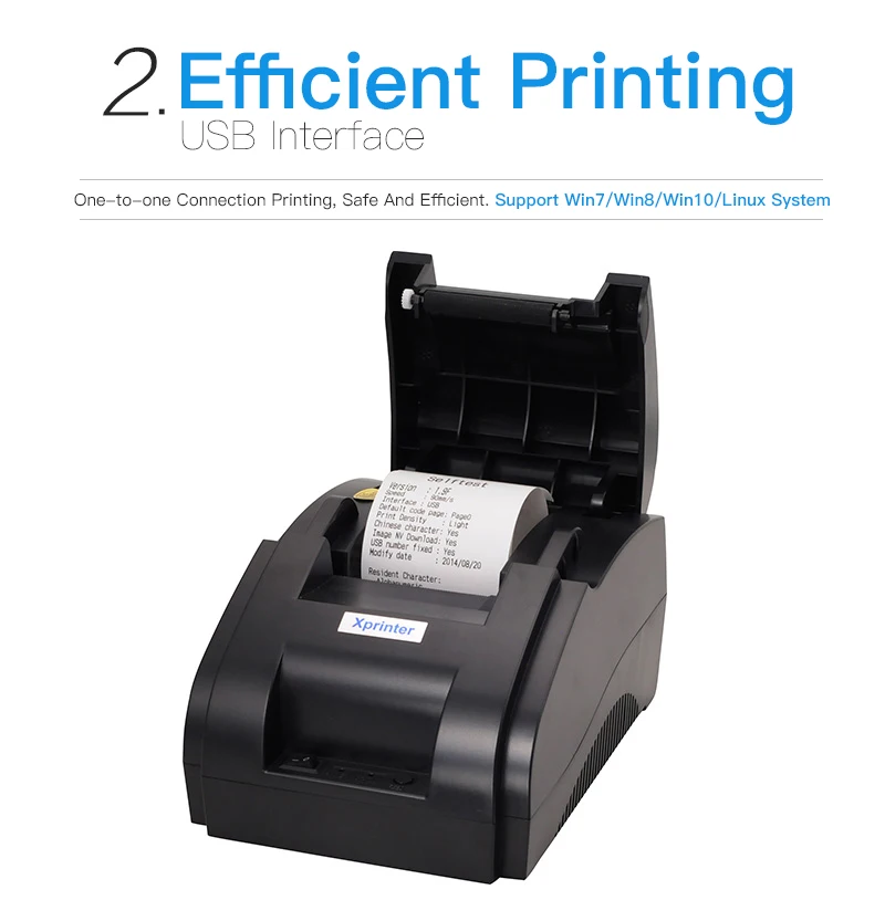 XP-58IIH 58mm 80mm Thermal Printer Support Win7/win8/win10/Linux System impresora de etiquetas