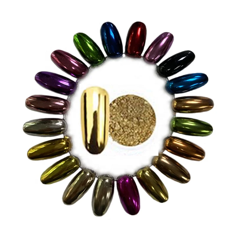 

Chrome Mirror Powder Chrome Mirror Mica Powder 24 Colors Nail Mica Nail Art Powder