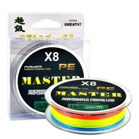 

100m japanese Multifilament cheap strong single X8 multicolor pe braided fishing line braiding machine fishing line