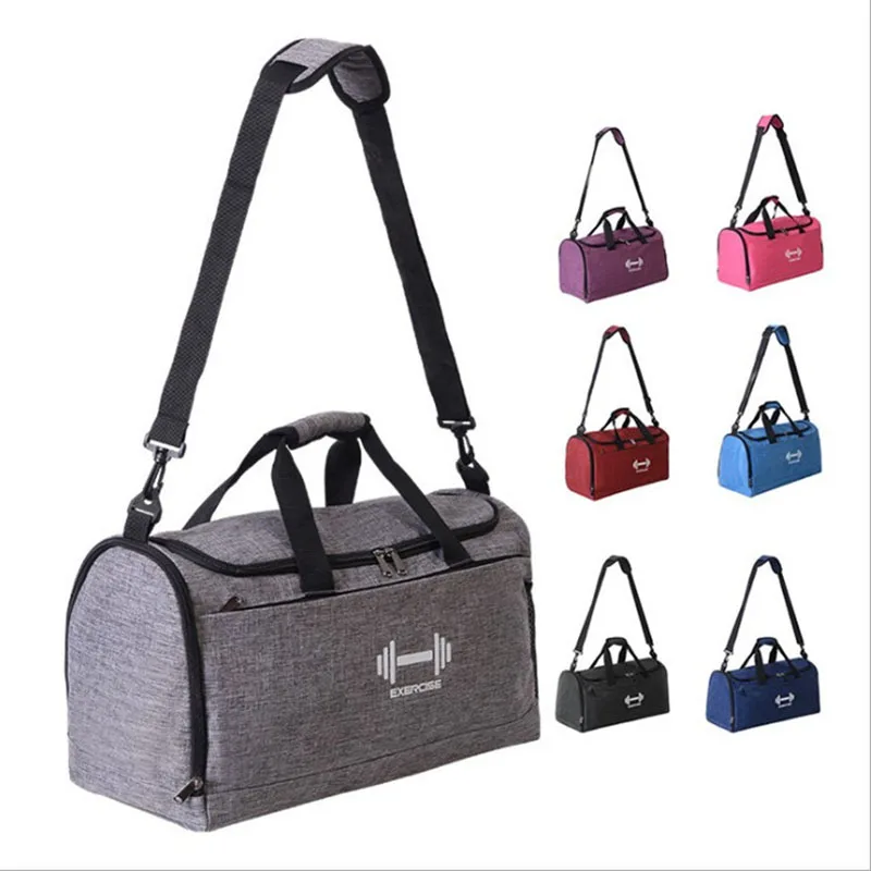 

High Quality Waterproof Durable Polyester Sports Travel Bag Custom Logo Yoga Fitness Gym Duffle Bags, Pink / navy / gray / black / wine / blue / customized