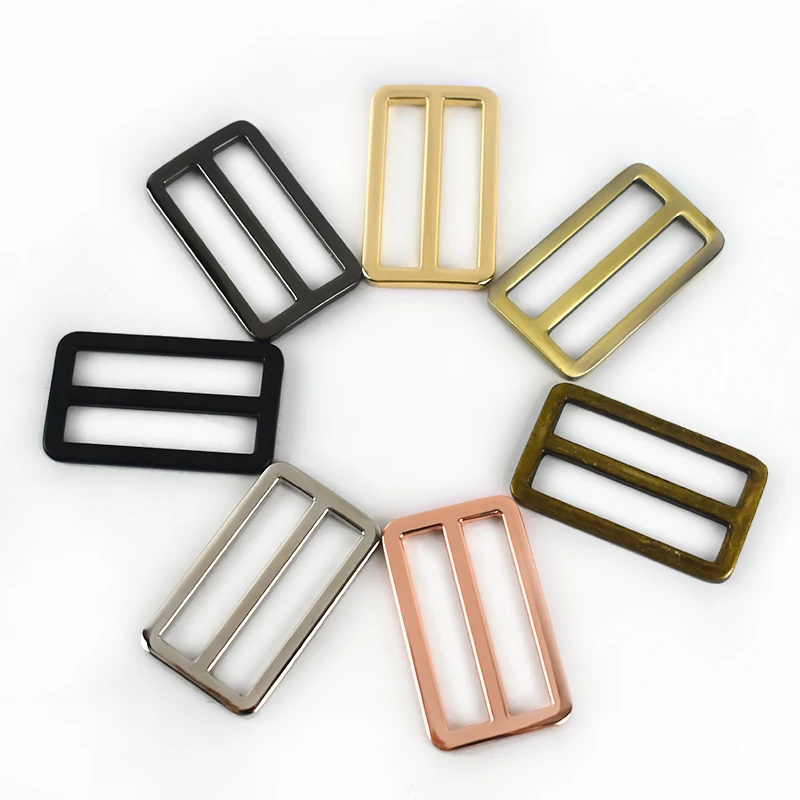 

MeeTee F4-4  Multicolor Tri Glide Adjust Slider Buckle For Bags Accessories Square Alloy Adjuster Slider Backpack Buckle