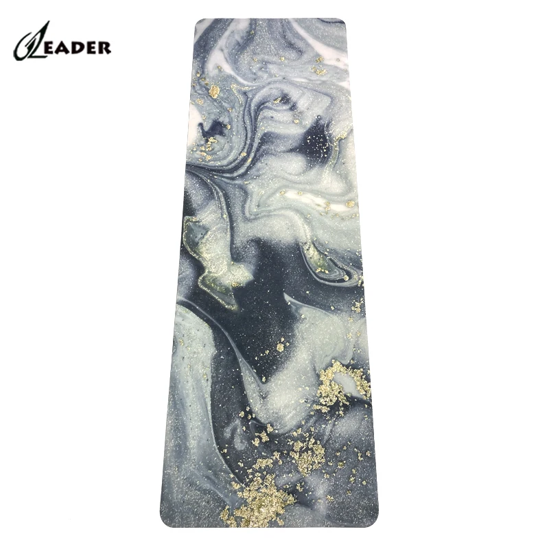 

Reasonable Price Luxury New Design Anti Slip Custom Printed Marble Eco Friendly Natural Rubber Microfiber Suede Yoga Mat