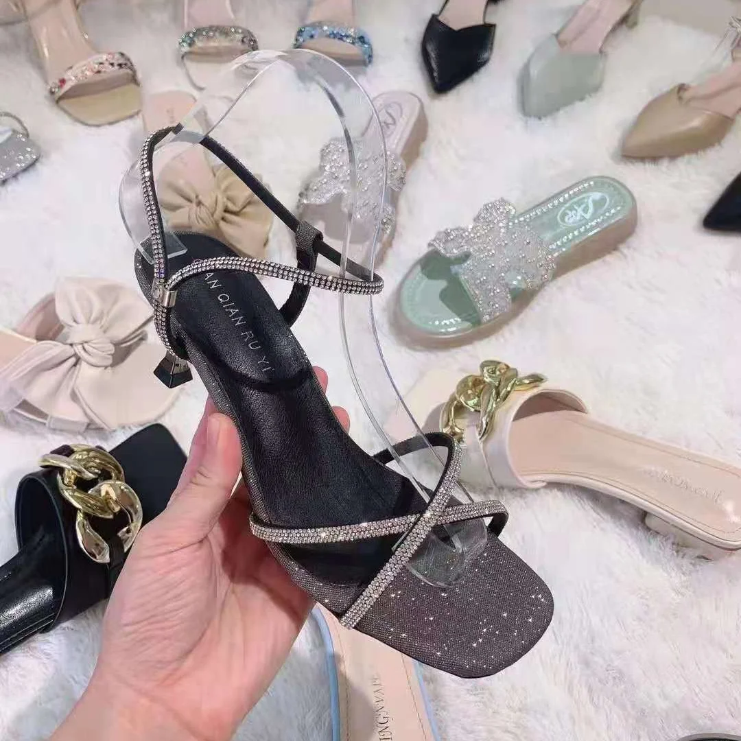 

Wholesale fashion ladies high heels top sell best quality thin women shoes 2021 new design mix style shoes stock, Multiple color