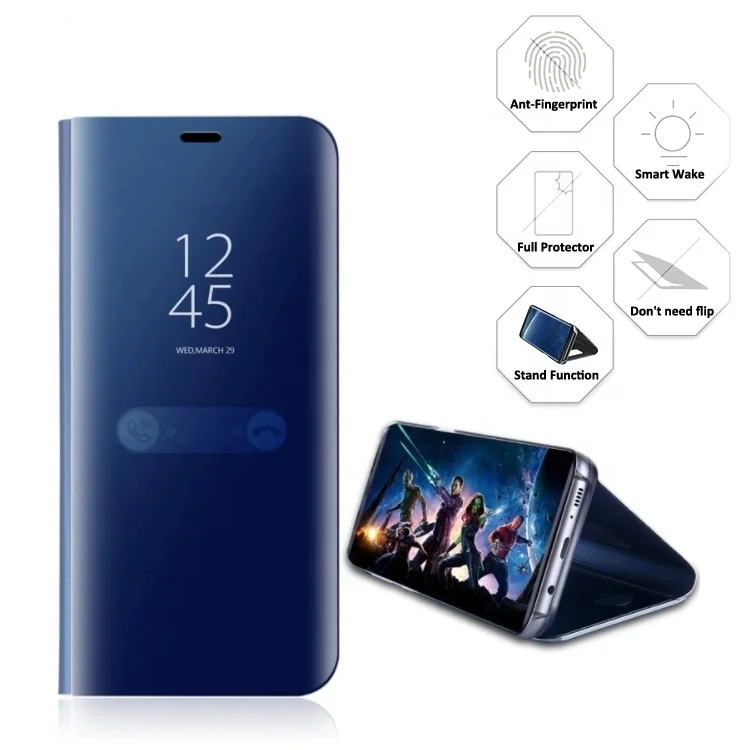 

Smart Mirror Flip phone Case For Samsung galaxy S10 S9 S8 Plus S7 Edge Note 10 plus A10 A30 A50 A60 A70 A80 M10 M20 M30 Cover, Black, blue,gray, pink, gold, pink