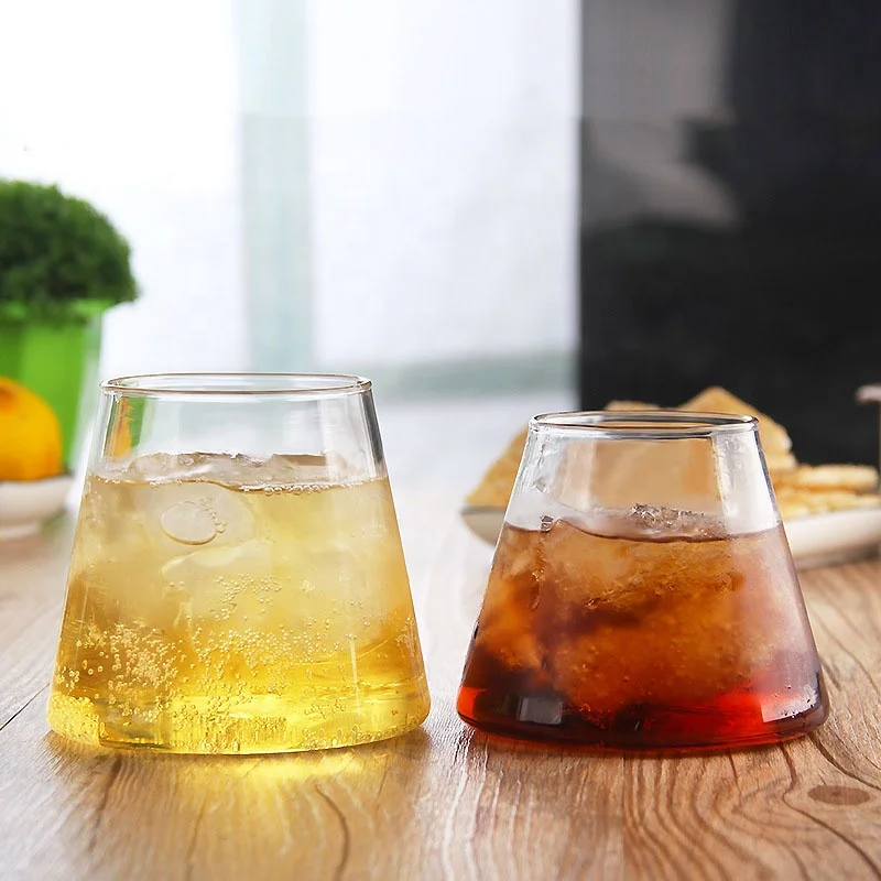 

Irregular high temperature resistant glass water cup high borosilicate cup