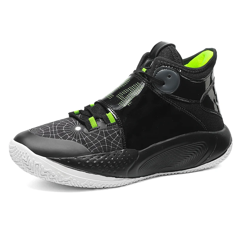 

New Speed Rebound Basketball Sneakers Breathable Men's Professional Basketball Shoes, Black, white, green, pink