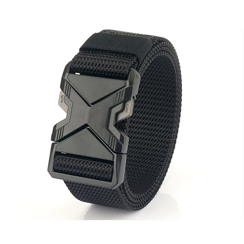 New Tactical Leisure Belt Quick Dry Pure Nylon Webbing Customized Logo Fabric Belts