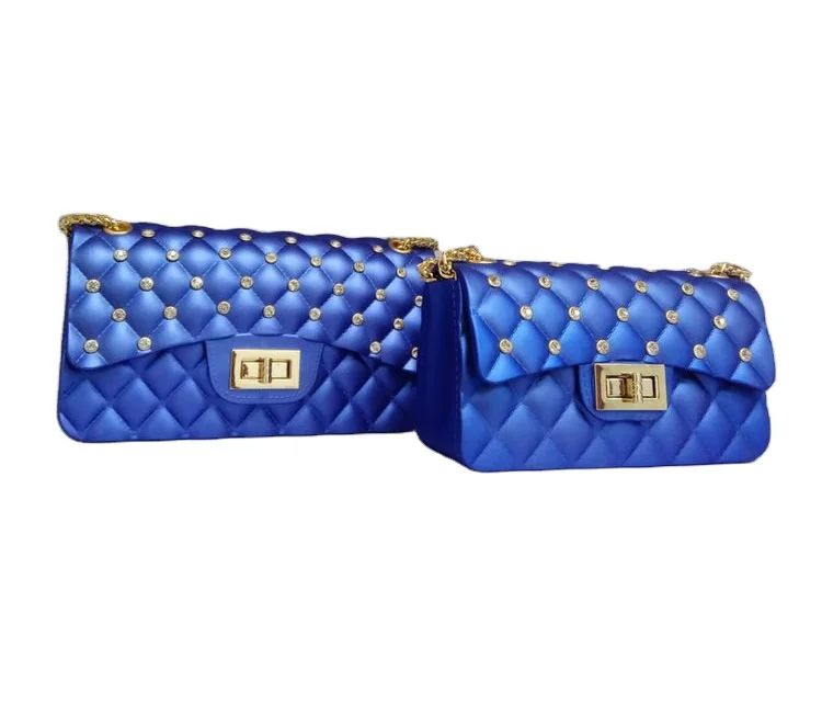

Wholesale Ladies Women Latest Hand Bag 2021 Fashion Bags Blue Jelly Handbag For Girls