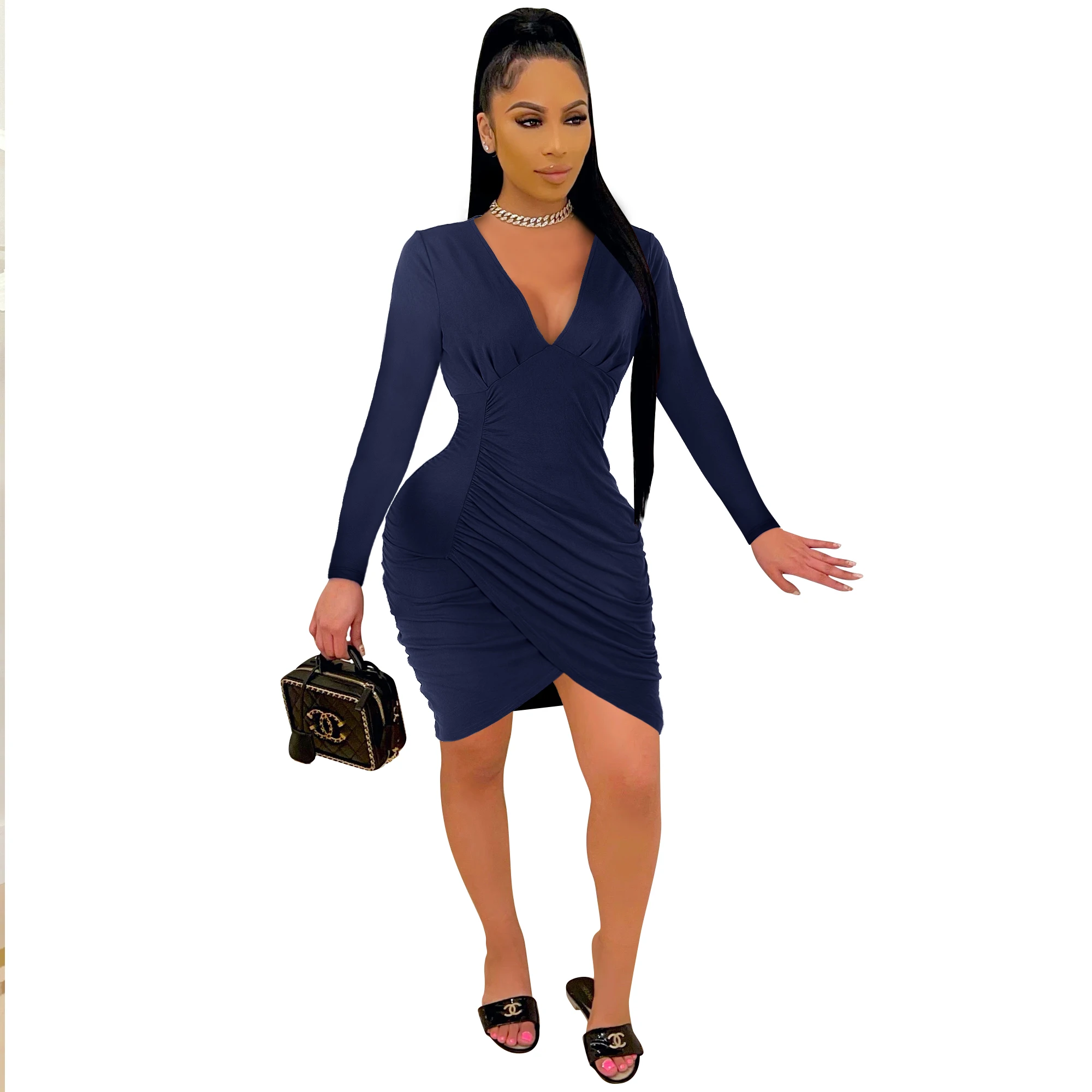

Long sleeve bandage clothes dresses party night dresses for woman