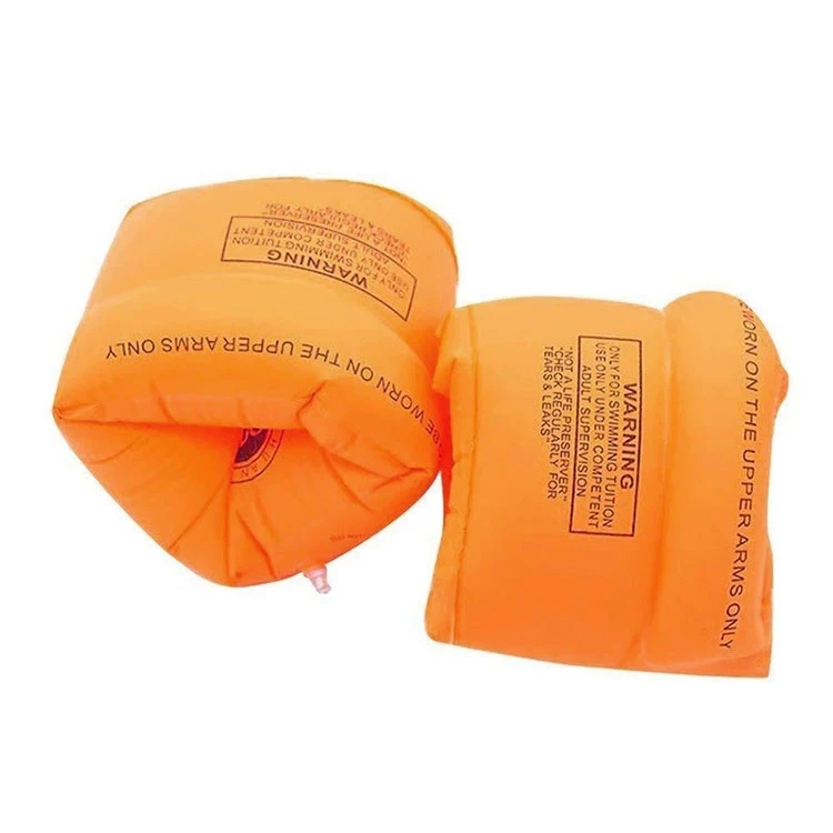 

Cheap Useful Linen Embossed PVC Inflatable Arm Band Swim Roll-up Arm Ring, Orange/yellow