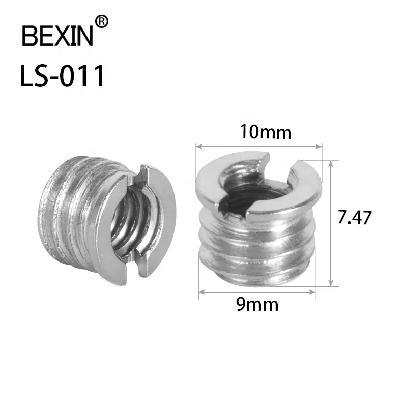 

BEXIN factory price camera accessories 1/4" to 3/8" tripod adapter screw for quick release plate ball head