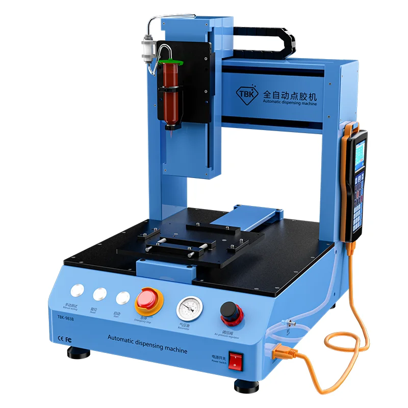 

TBK 983B Fully Automatic Desktop Glue Dispensing Machine High Precise Valve Glue Speed Adjustable for Repair Mobile Phone