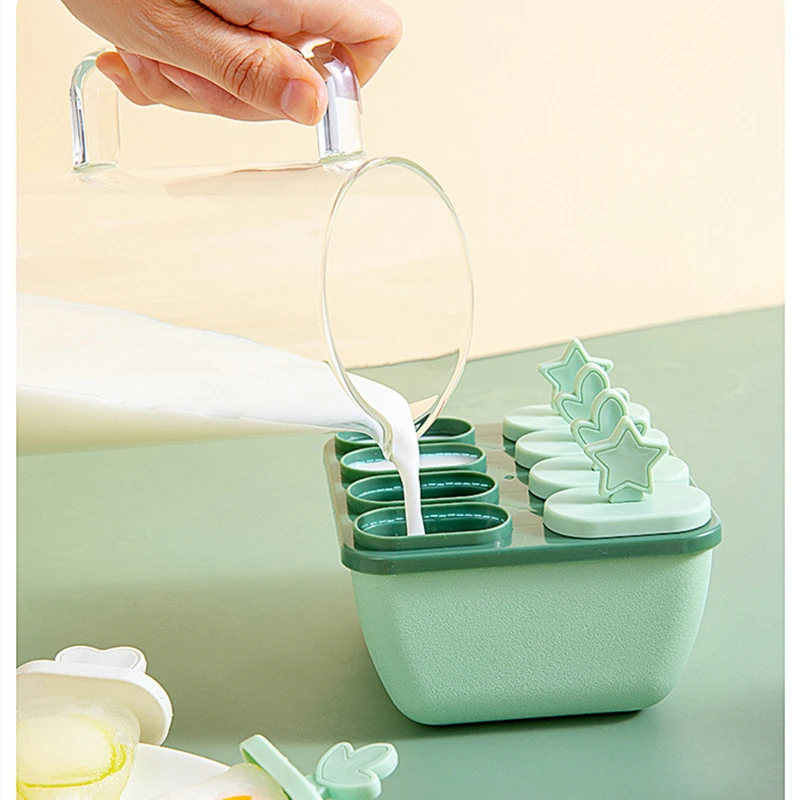 

Hot Sale Diy Ice Cream Mold Cue Box Summer Sorbet Ice Tray Homemand Ice