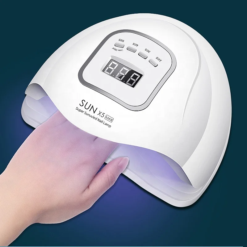 

New Hot Sell High Power 120w SUN 5x max Super UV LED Nail Lamp 10s 30s 60s 99s Painless Mode Nail Polish Dryer For Nail Salon, White