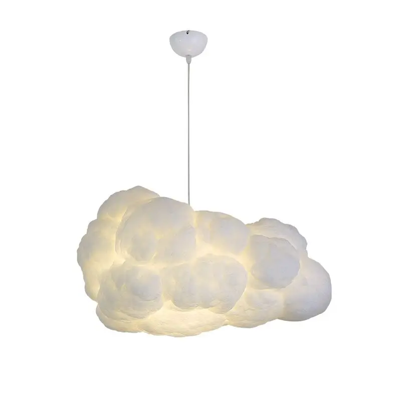 Polymer material white cloud shape E27 bulb modern design chandelier light