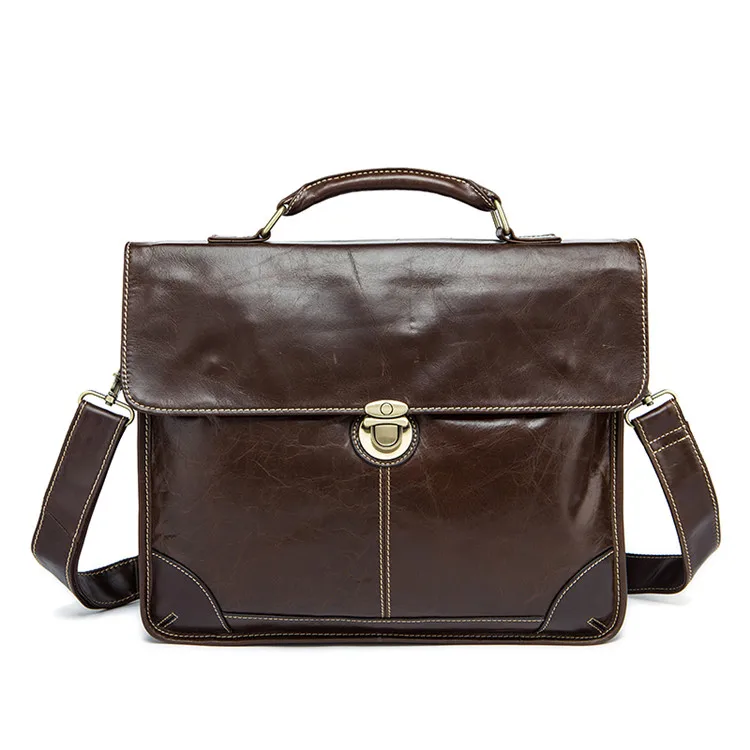 

Italian Briefcase high Quality Briefbag briefcase for men Italy Luxury slim Genuine Leather Brown laptop bag briefcase 13 7091