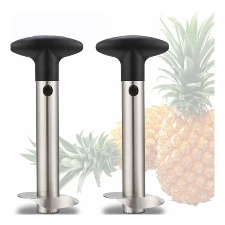 

Amazon hot sale high quality stainless steel pineapple cutting pineapple peeler pineapple corer slicing tool, Customized
