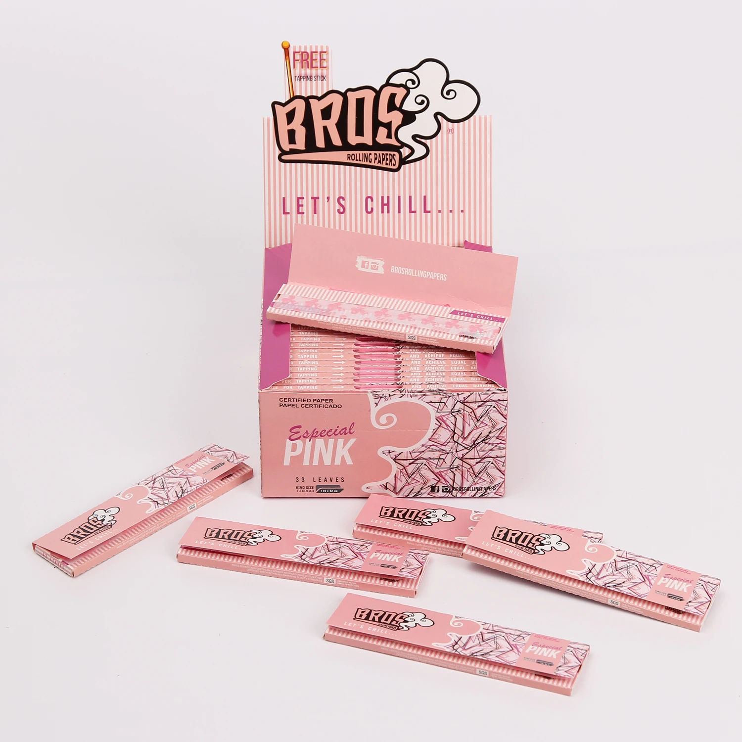 Custom Pink King Size Smoking Accessories Rolling Paper Buy Pink
