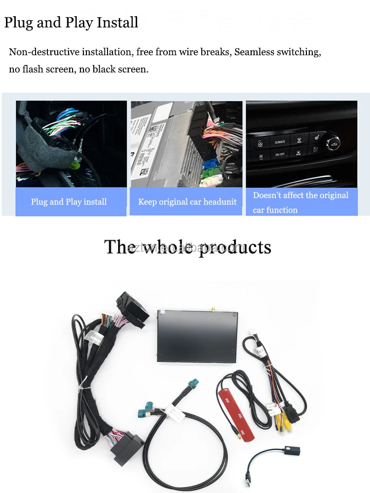 Original Screen Upgrade Kit C200 C300 C180 Ntg5.0/5.1 Apple Carplay