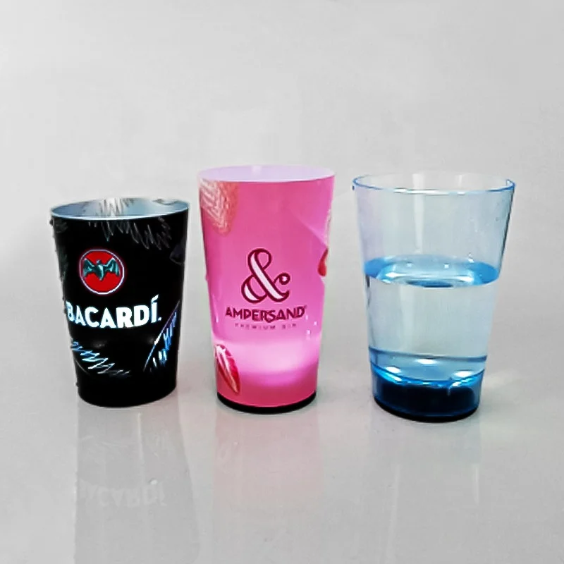 

12oz/14oz/16oz Plastic Glowing Flashing Light Up Cup Water Sensitive Led Light Cups For Bar