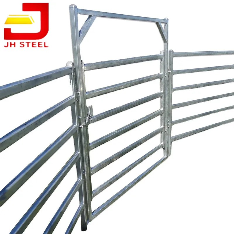 

Galvanized Heavy Duty Corral Cattle Welded 4ga Livestock Metal Panels Fence Oval Pipe Farm Building Material, Silver,green etc